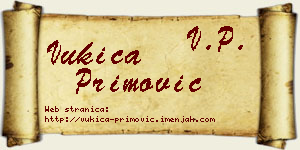 Vukica Primović vizit kartica